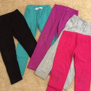 5 pairs Hanna Anderson leggings size 6-7